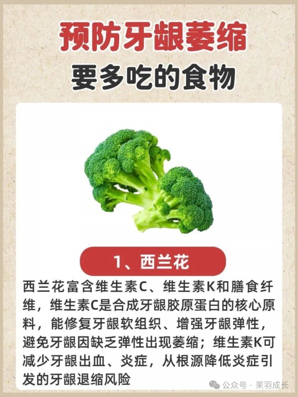 防止牙龈萎缩要多吃这些食物