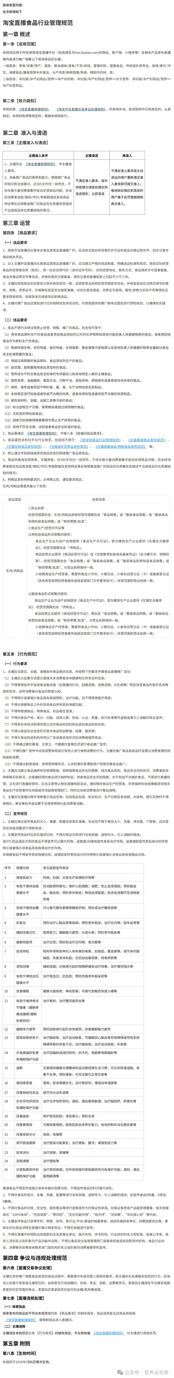 淘宝直播新规实施！这些营养品话术不能用了