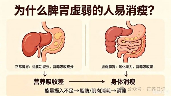 为什么脾胃虚弱的人易消瘦，这个原因你可疏忽了！