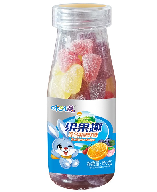 咔叽兔果果趣混合果味软糖：童年的味道，果趣的盛宴！