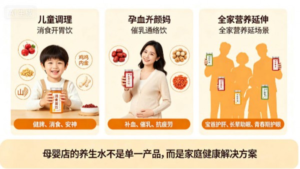 从“红豆薏米”到“儿童健脾水”，母婴店的“水生意”该升级了