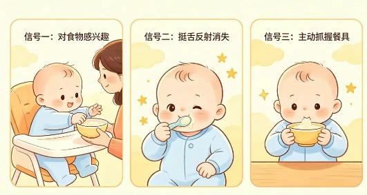 新生儿6个月辅食不用瞎等，认准这3个信号，加对辅食少生病、长得壮