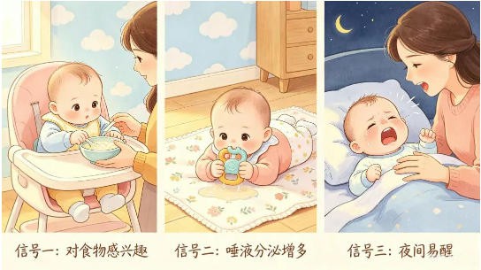 新生儿6个月辅食不用瞎等，认准这3个信号，加对辅食少生病、长得壮