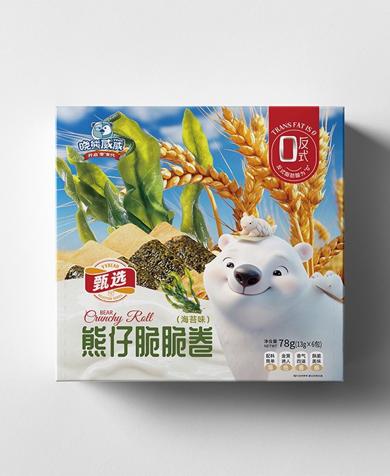 晓熊威威熊仔脆脆卷海苔味 让零食成为成长的快乐陪伴！