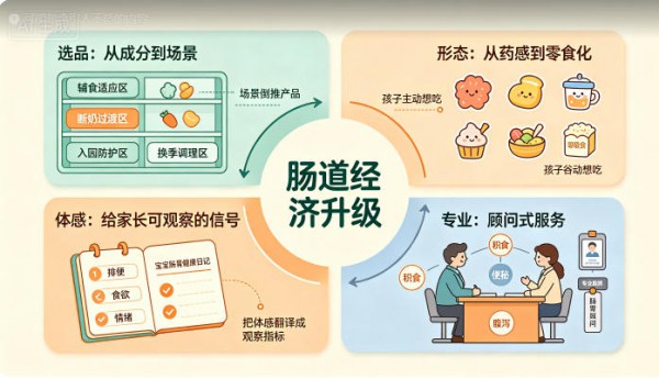 肠胃健康市场越分越细，母婴店的肠道经济该升级了