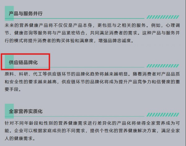 供应链品牌化！营养品原料商们开始从幕后走向台前
