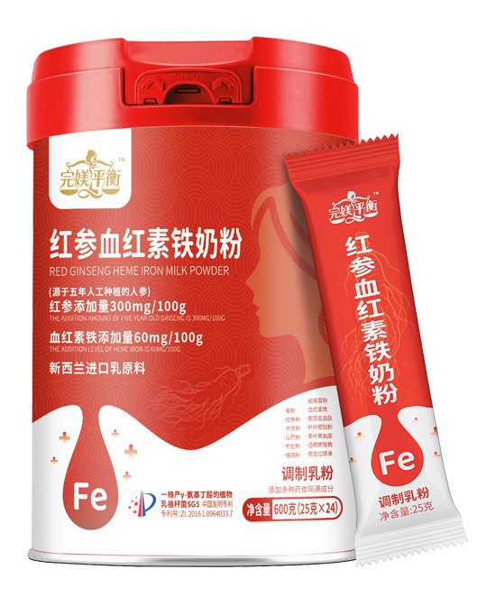 由内滋养焕好气色｜完媄平衡红参血红素铁奶粉！