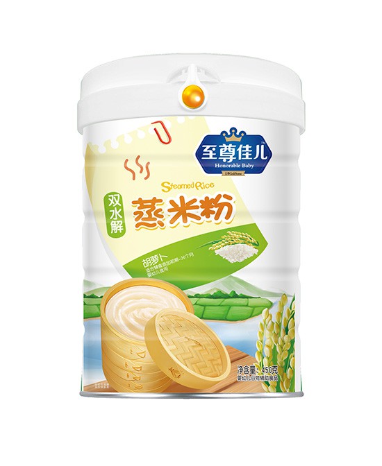 智萌高胡萝卜双水解蒸米粉——宝宝的第一口智慧之选！