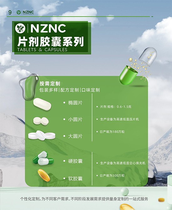 新西兰纽萃NZNC集团片剂胶囊系列｜精工剂型定制，铸就进口营养好品质!
