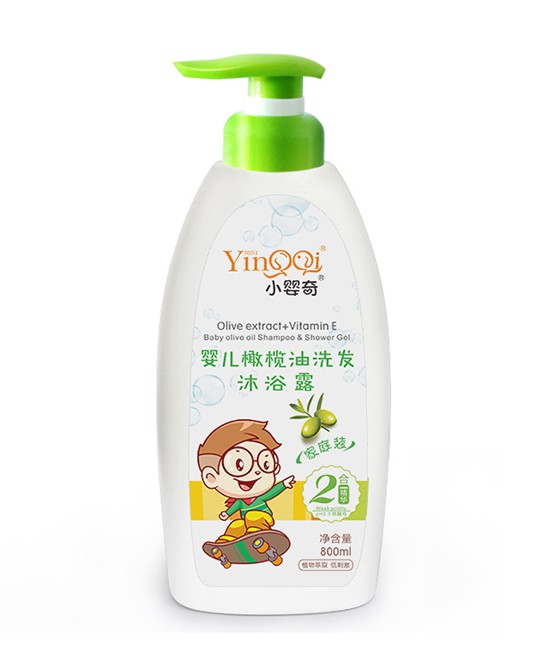 温和植萃洗护！小婴奇婴儿橄榄油洗发沐浴露二合一全家适用！