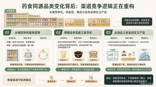 即时零售的选品逻辑变了，母婴店药食同源货架该怎么跟着变？