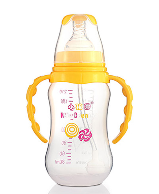 小孩国KC652标口自动弧形PP安全奶瓶210 ML