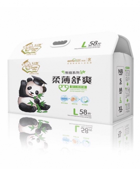 熊猫柔薄舒爽尿裤L58片