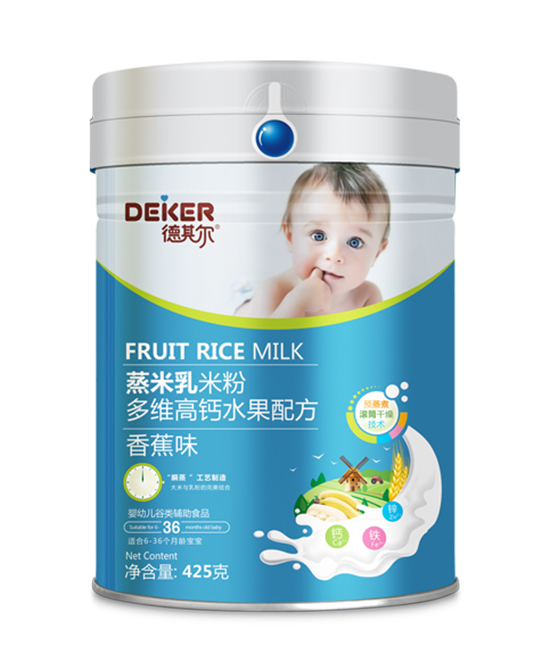 德其尔425克蒸米乳米粉多维高钙水果配方香蕉味