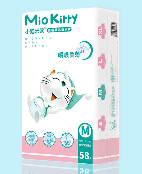 小猫米欧瞬吸柔薄纸尿片m58