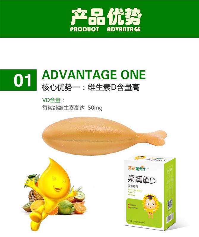\"葵花童博士果蔬维d,产品编号64053\"