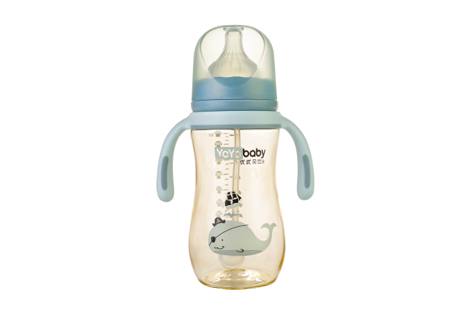 优优贝比奶瓶330ml 宽口PPSU带手柄自动吸奶瓶批发代理,编号_81934