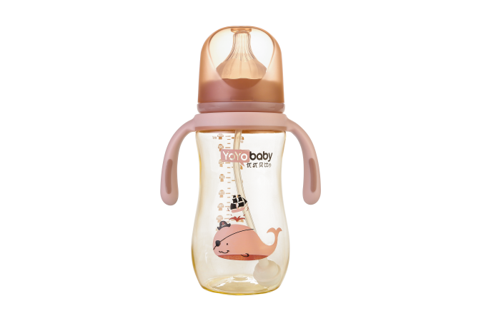 优优贝比奶瓶330ml 宽口PPSU带手柄自动吸奶瓶批发代理,编号_81935