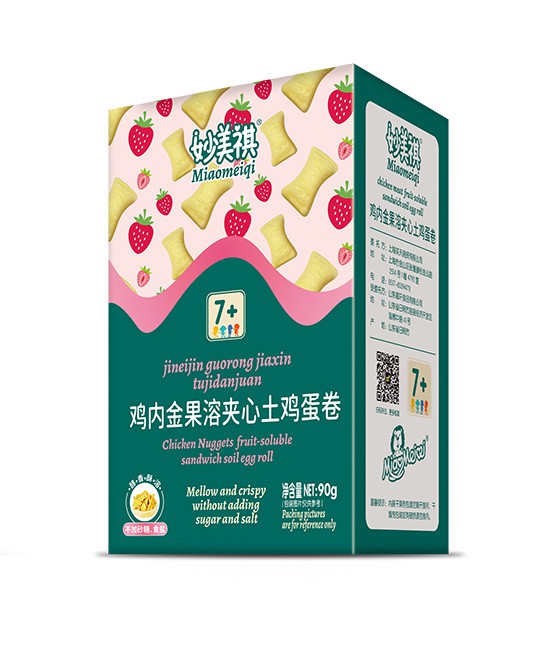 妙美祺休闲零食鸡内金果溶夹心土鸡蛋卷批发代理,编号_117317