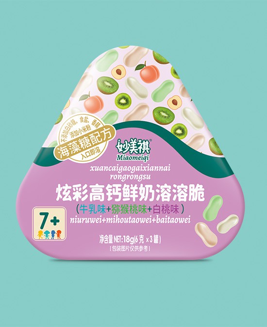 妙美祺休闲零食炫彩高钙鲜奶溶溶脆批发代理,编号_117320