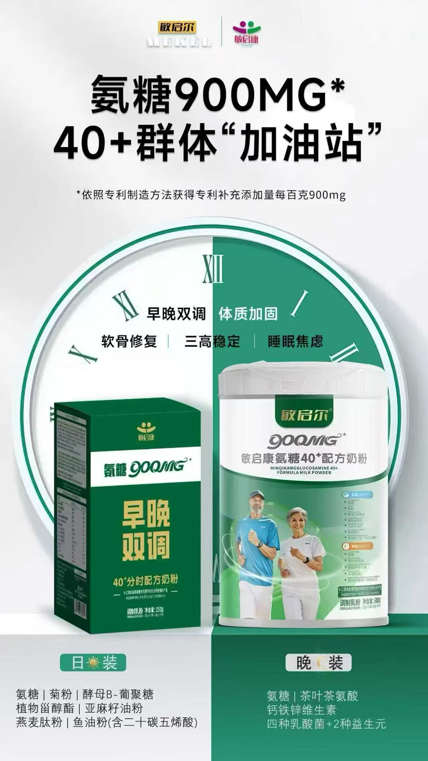 \"敏启尔早晚双调40+分时配方奶粉,产品编号119789\"/