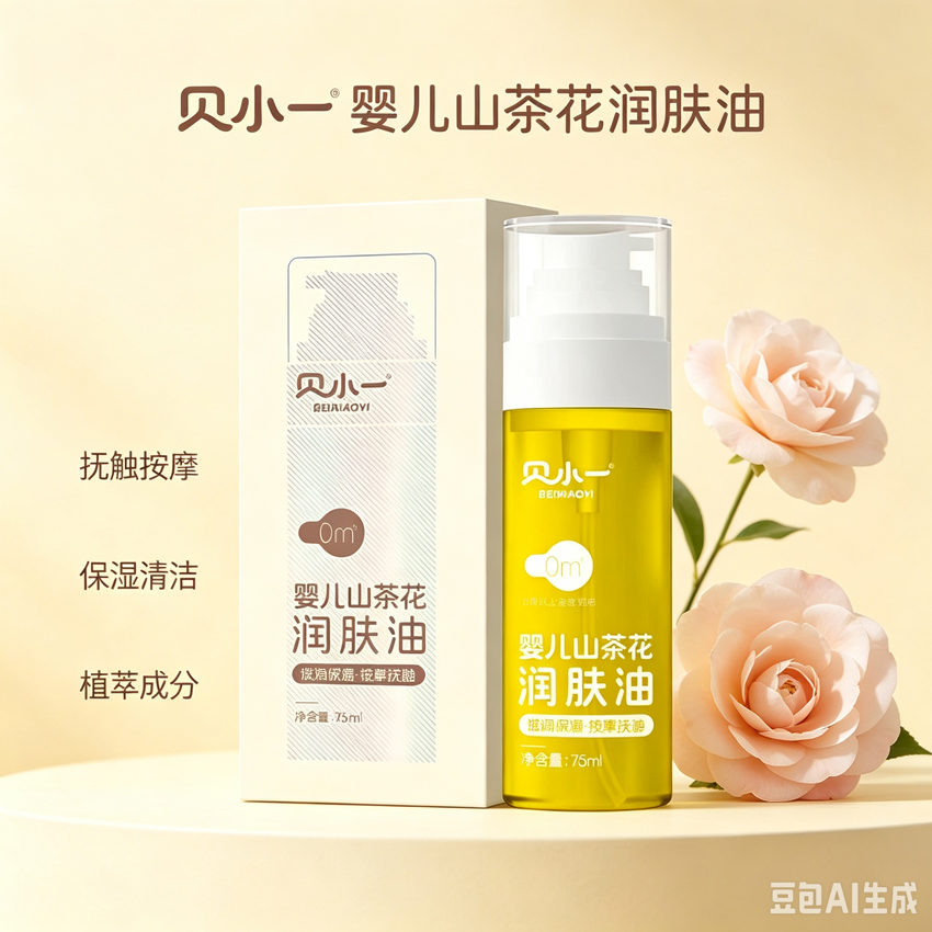 \"贝小一婴儿山茶花润肤油,产品编号120228\"/